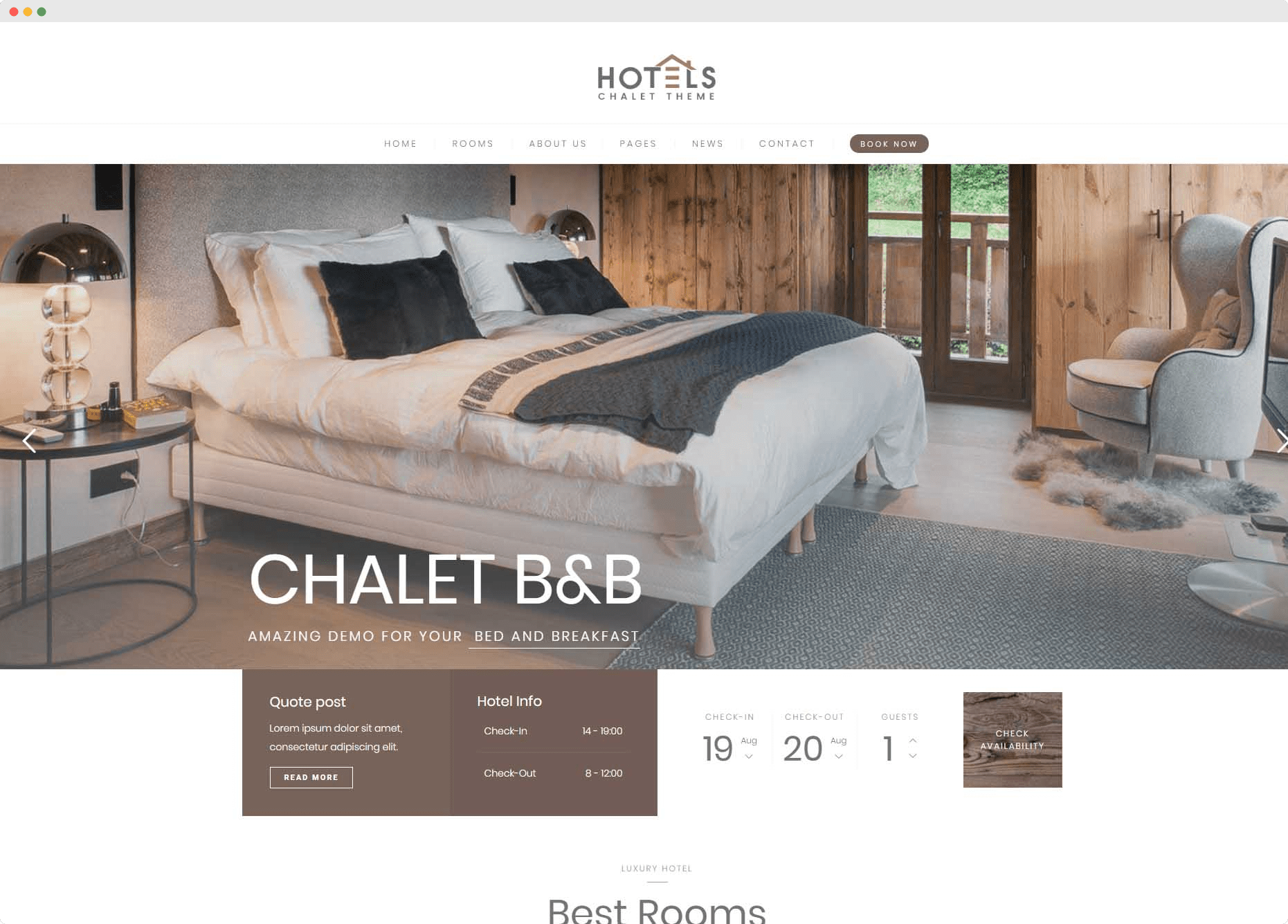 Hotel / Chalet Booking